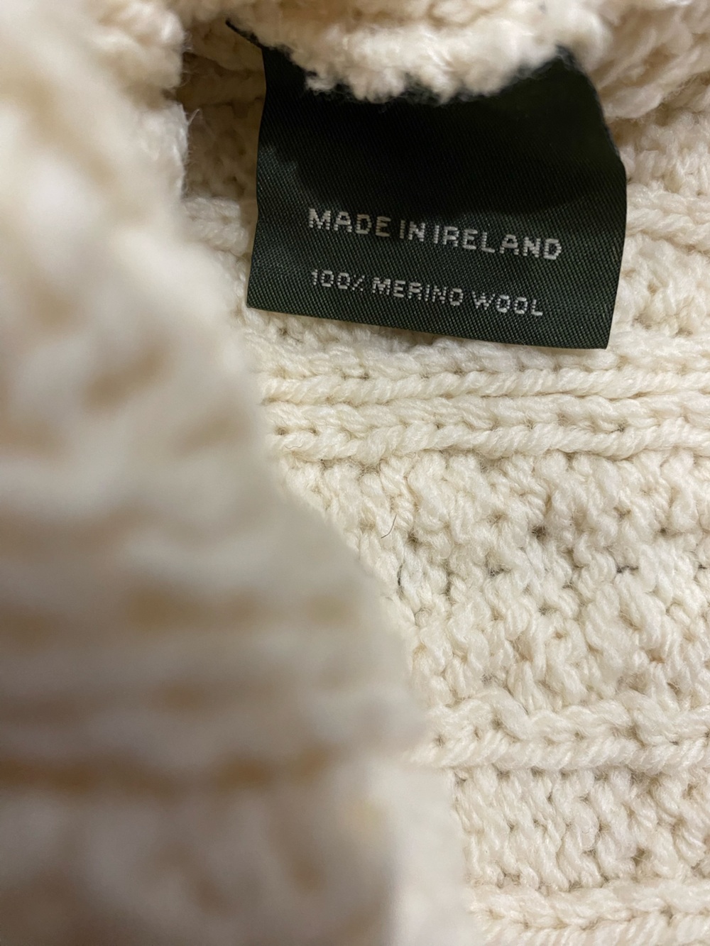 Men's Fisherman Merino Wool Cable Knit Heritage Sweater Preppy Old Money XXL - Picture 6 of 6